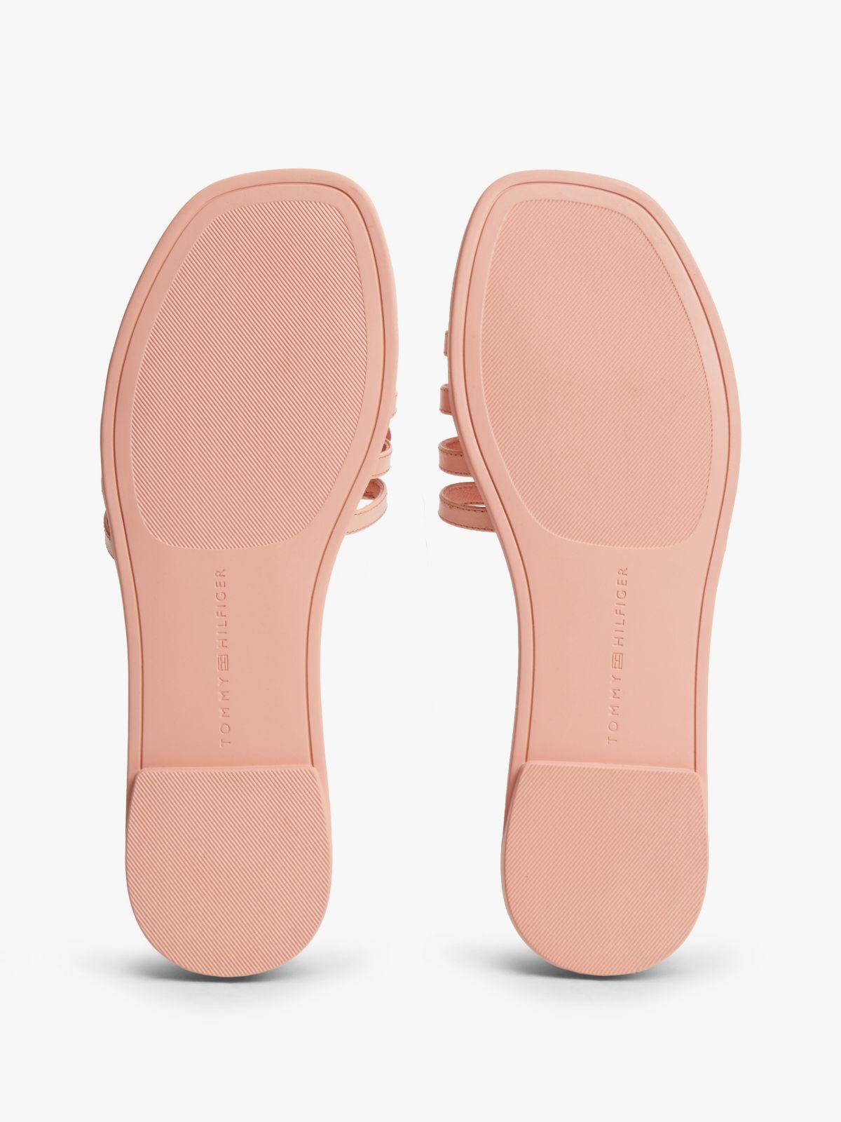 Script Monogram Leather Slide Sandal — Porcelain Pink
