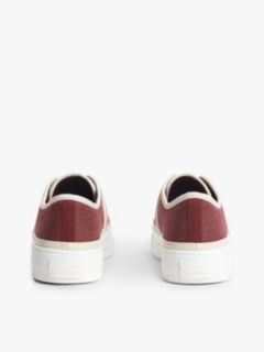 Contrast Canvas Platform Sneaker — Velvet Maroon 4