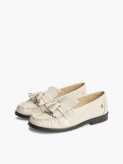 Shiny Leather Tassel Loafer — Classic Beige 2
