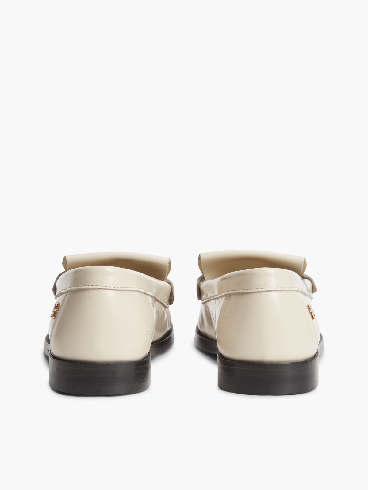 Shiny Leather Tassel Loafer — Classic Beige