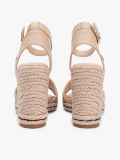 Raffia Wedge Espadrille Sandal — Natural/Black 4