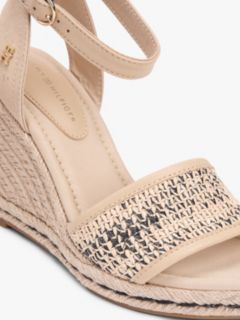 Raffia Wedge Espadrille Sandal — Natural/Black 6