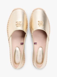 TH Monogram Metallic Leather Espadrille — Gold 3