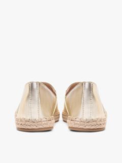 TH Monogram Metallic Leather Espadrille — Gold 4