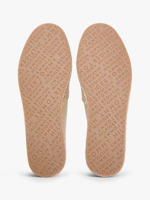 Женские сандалии Tommy Hilfiger TH Monogram Metallic Leather Espadrille, цвет: Золотой — фото 5