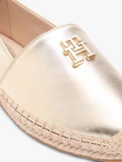 TH Monogram Metallic Leather Espadrille — Gold 6