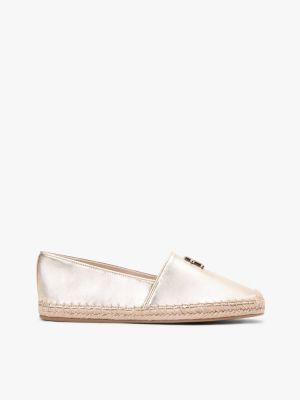 TH Monogram Metallic Leather Espadrille