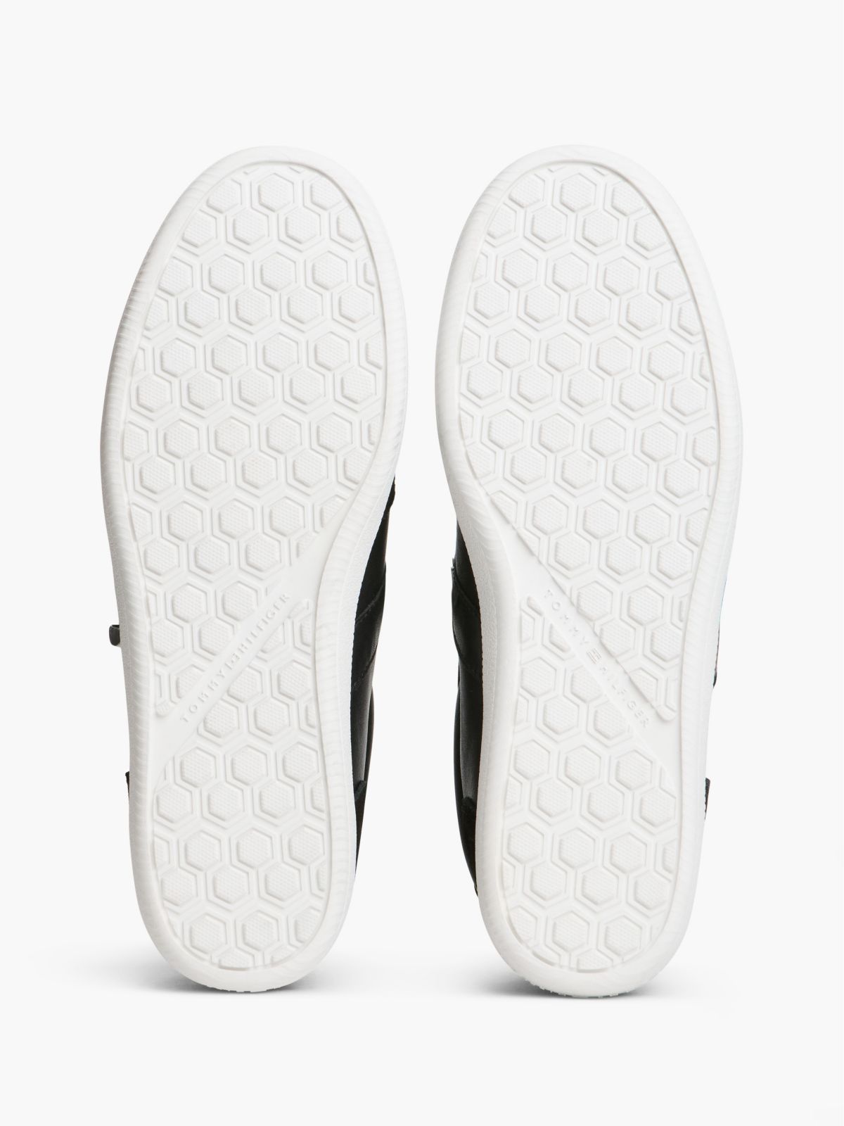 Tribeca Leather-Mix Skater Sneaker — Black