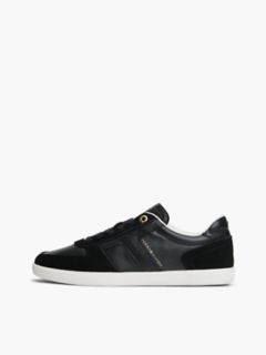 Tribeca Leather-Mix Skater Sneaker — Black 7