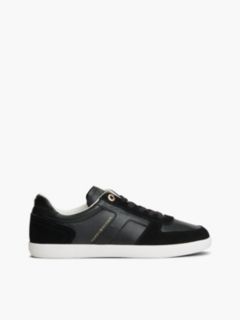 Tribeca Leather-Mix Skater Sneaker — Black 1