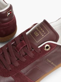 Tribeca Leather-Mix Skater Sneaker — Oxblood 6