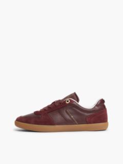 Tribeca Leather-Mix Skater Sneaker — Oxblood 7