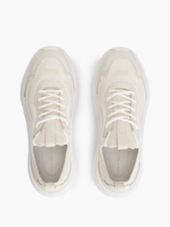 Mixed-Media Platform Runner Sneaker — Soft Cream 3