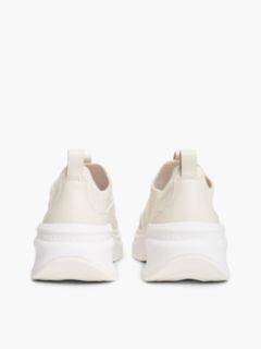 Mixed-Media Platform Runner Sneaker — Soft Cream 4