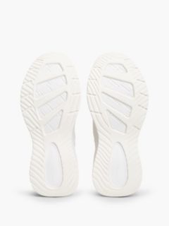 Mixed-Media Platform Runner Sneaker — Soft Cream 5