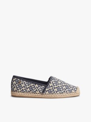 Monogram Jacquard Espadrille, Space Blue