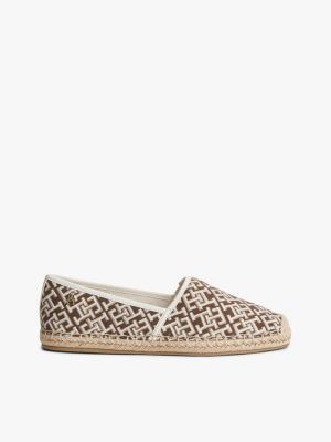 Monogram Jacquard Espadrille, Rich Walnut