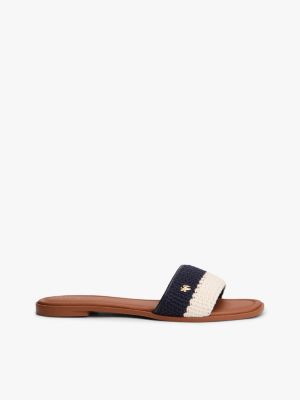 Crochet Slide Sandal, Space Blue