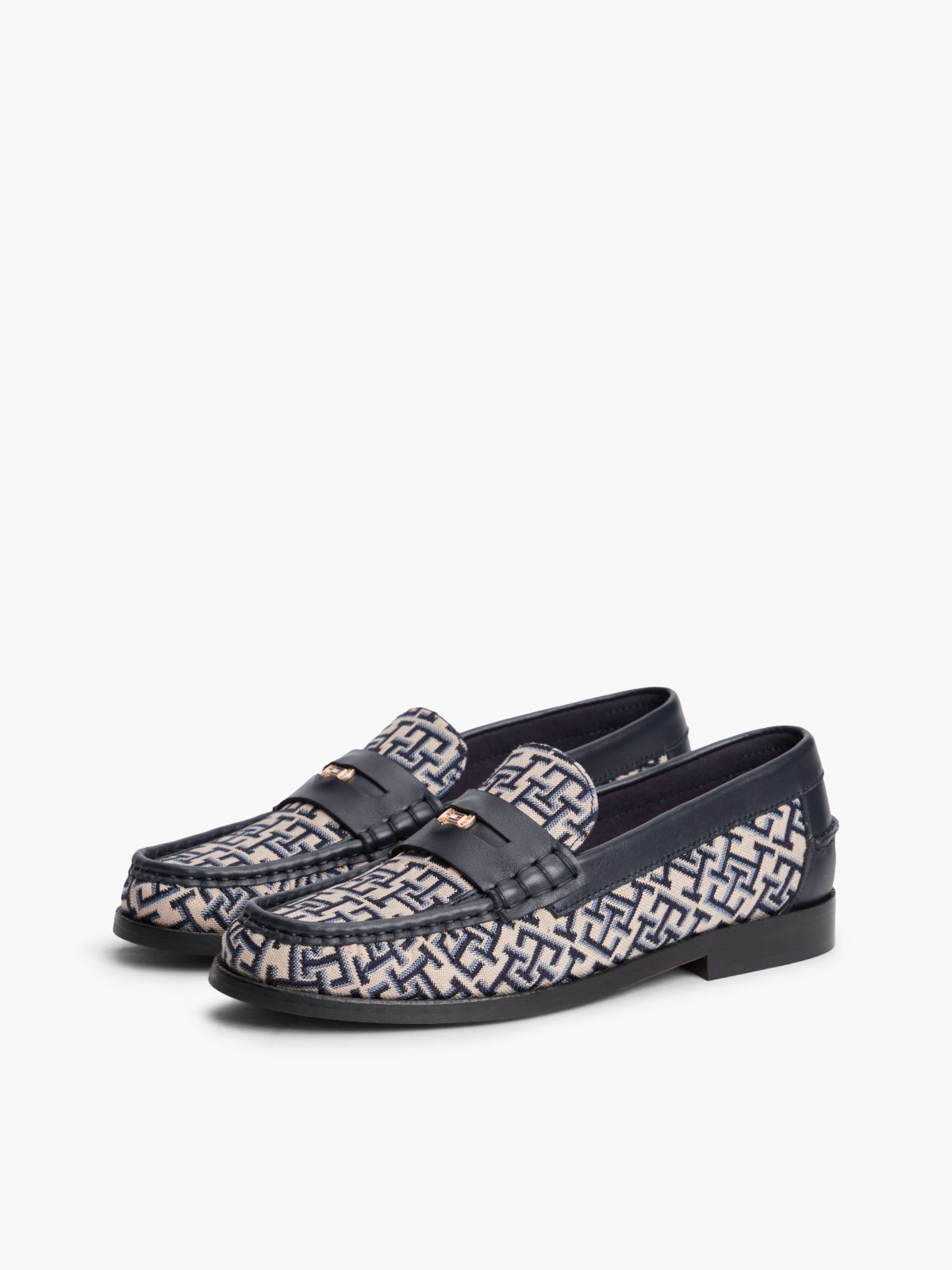 Jacquard Monogram Penny Loafer — Space Blue