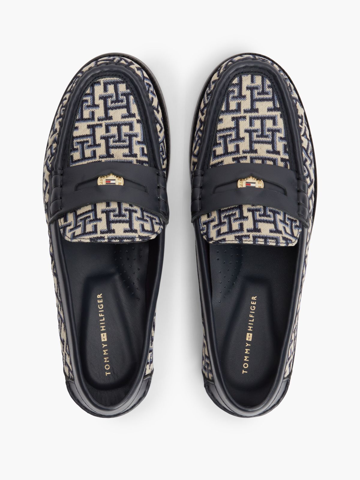 Jacquard Monogram Penny Loafer — Space Blue