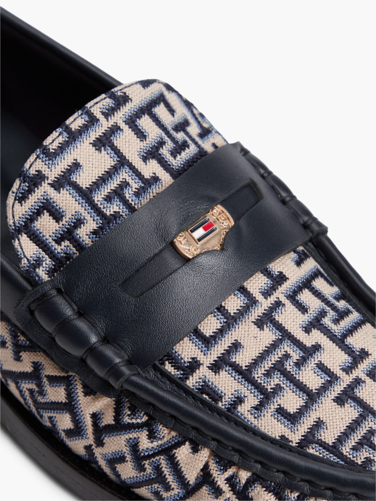 Jacquard Monogram Penny Loafer — Space Blue