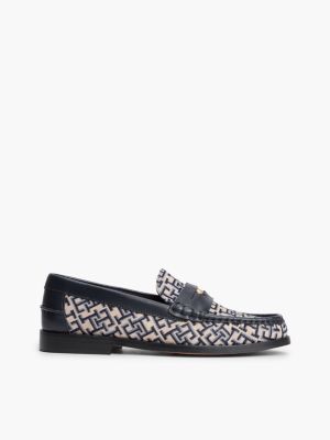 Jacquard Monogram Penny Loafer, Space Blue