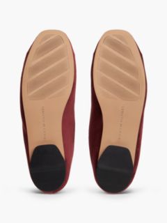 Embroidered Crest Velour Slipper Loafer — Oxblood 5