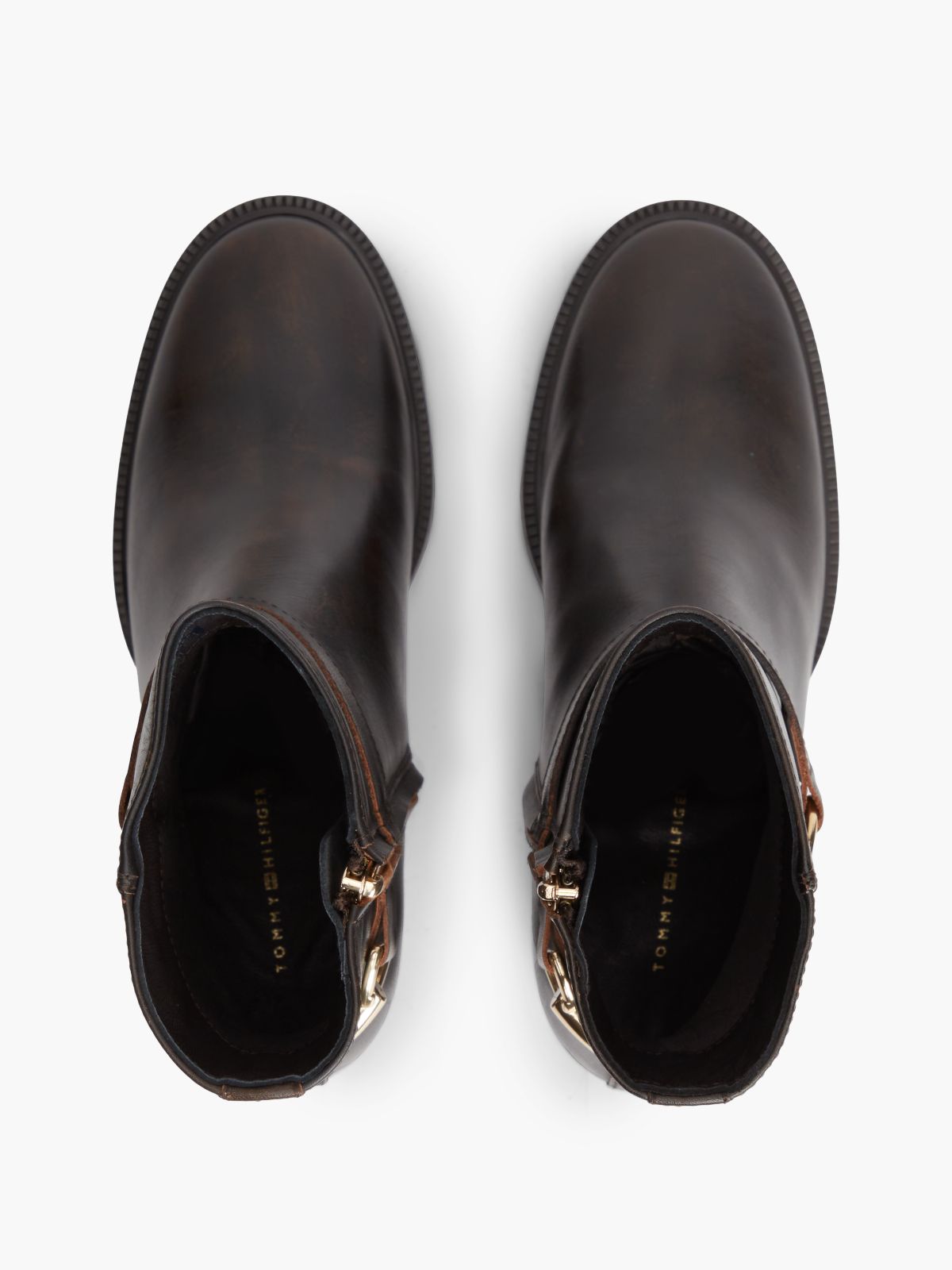 Leather Ankle Riding Boot — Brushed Brown