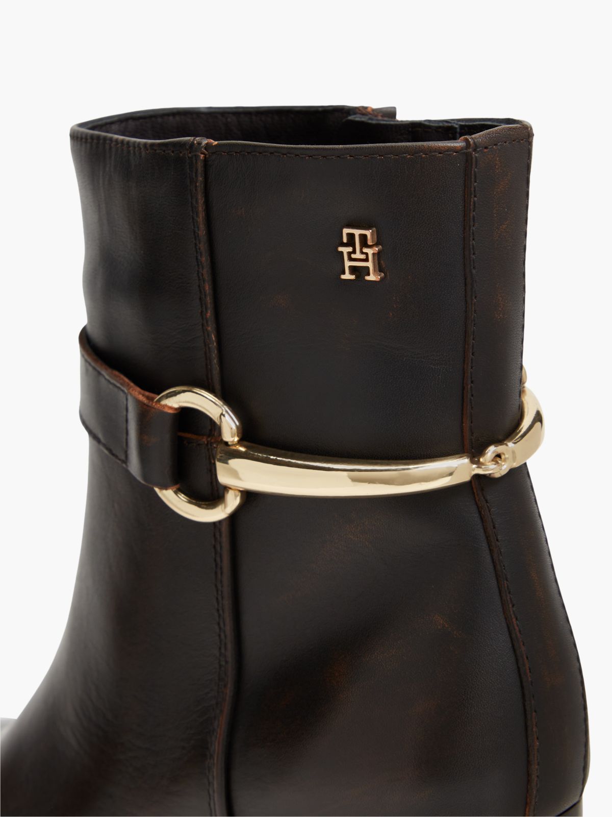 Leather Ankle Riding Boot — Brushed Brown