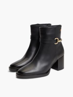 Женские ботинки Tommy Hilfiger Leather Ankle Riding Boot, цвет: Чёрный — фото 2