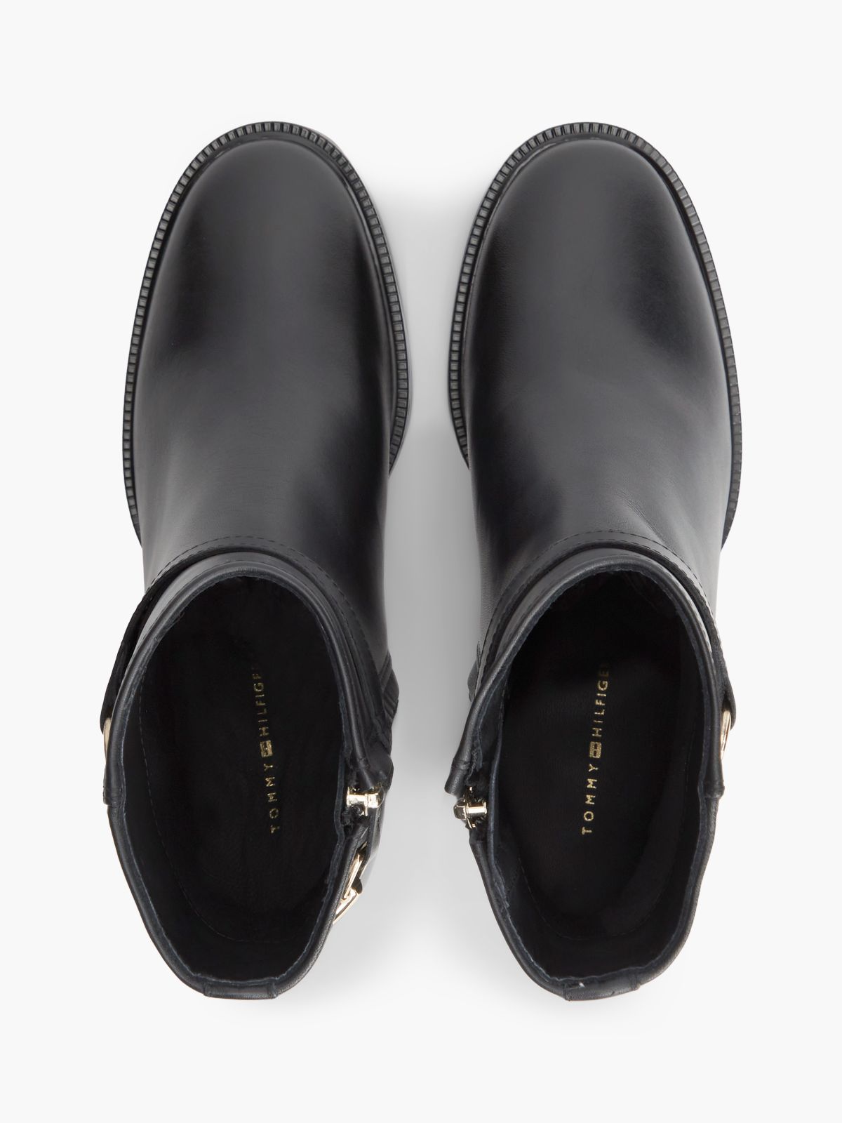 Leather Ankle Riding Boot — Black
