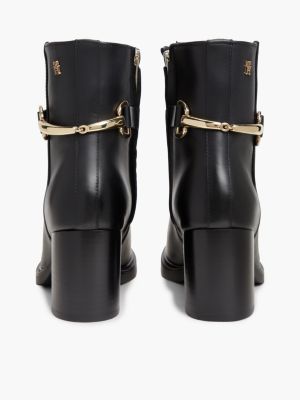 Женские ботинки Tommy Hilfiger Leather Ankle Riding Boot, цвет: Чёрный — фото 4