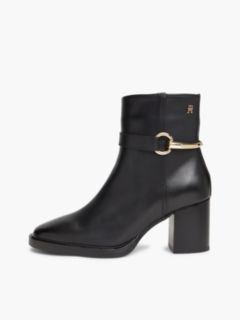 Leather Ankle Riding Boot — Black 7