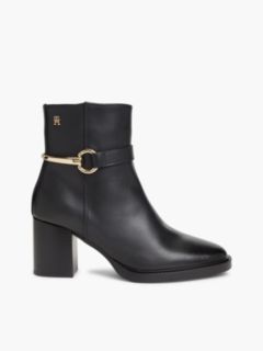 Leather Ankle Riding Boot — Black 1