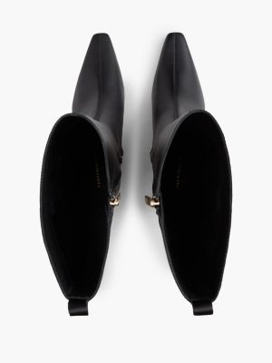 Женские ботинки Tommy Hilfiger Knee-High Leather Kitten-Heel Boot, цвет: Чёрный — фото 3