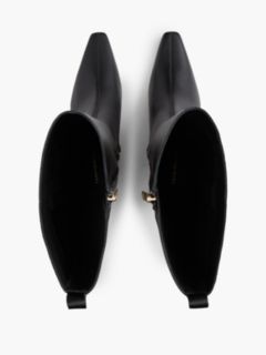 Knee-High Leather Kitten-Heel Boot — Black 3