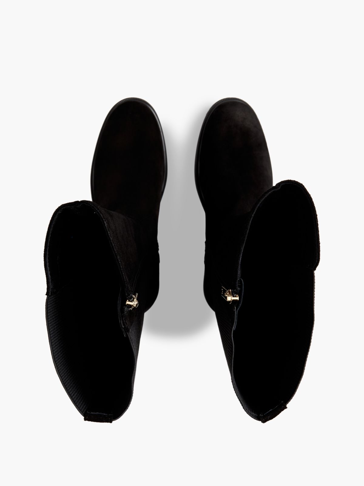 Stretch Suede Boot — Black