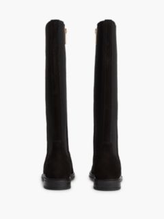 Stretch Suede Boot — Black 4