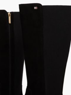 Stretch Suede Boot — Black 6