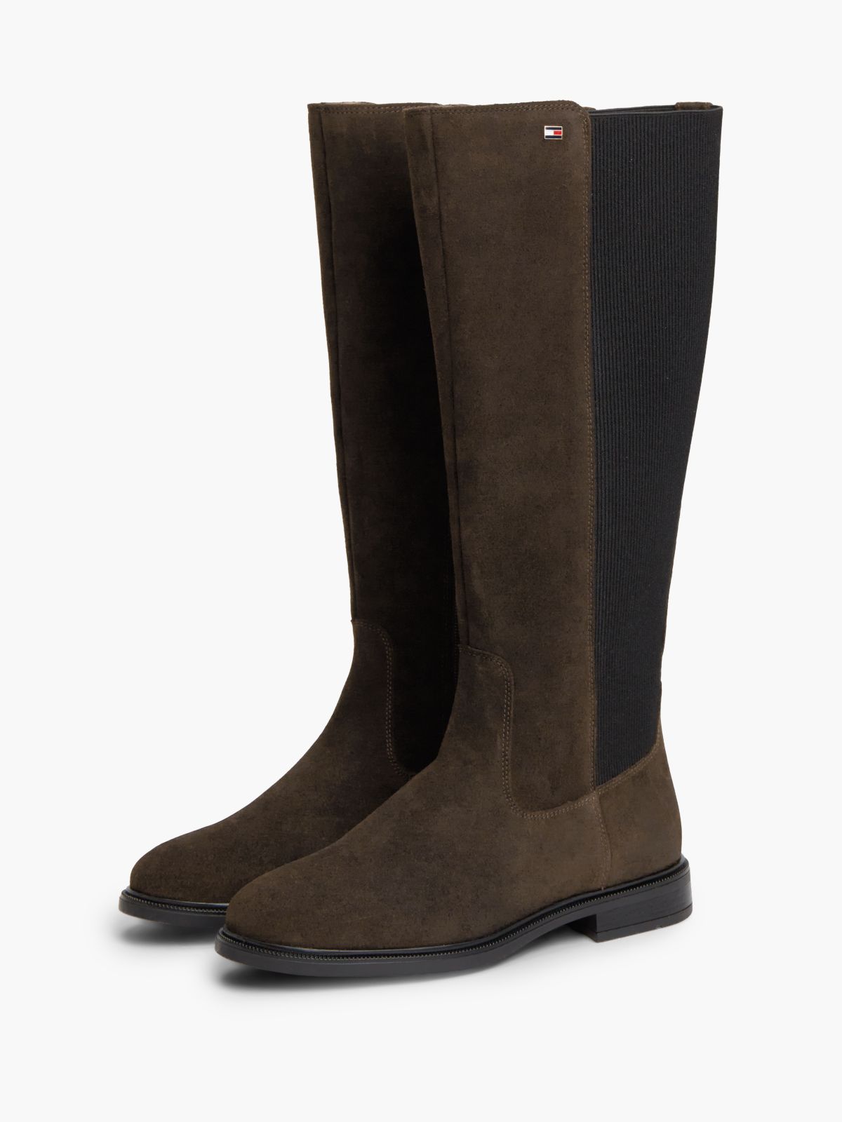 Stretch Suede Boot — Fondant Brown