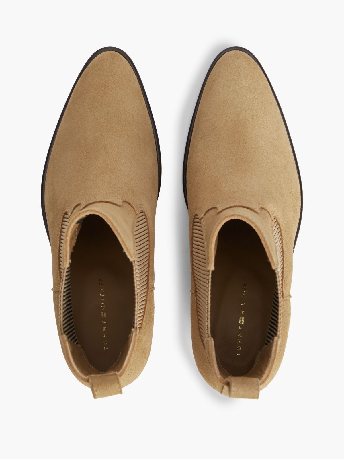 Suede Western Chelsea Ankle Boot — Safari Canvas