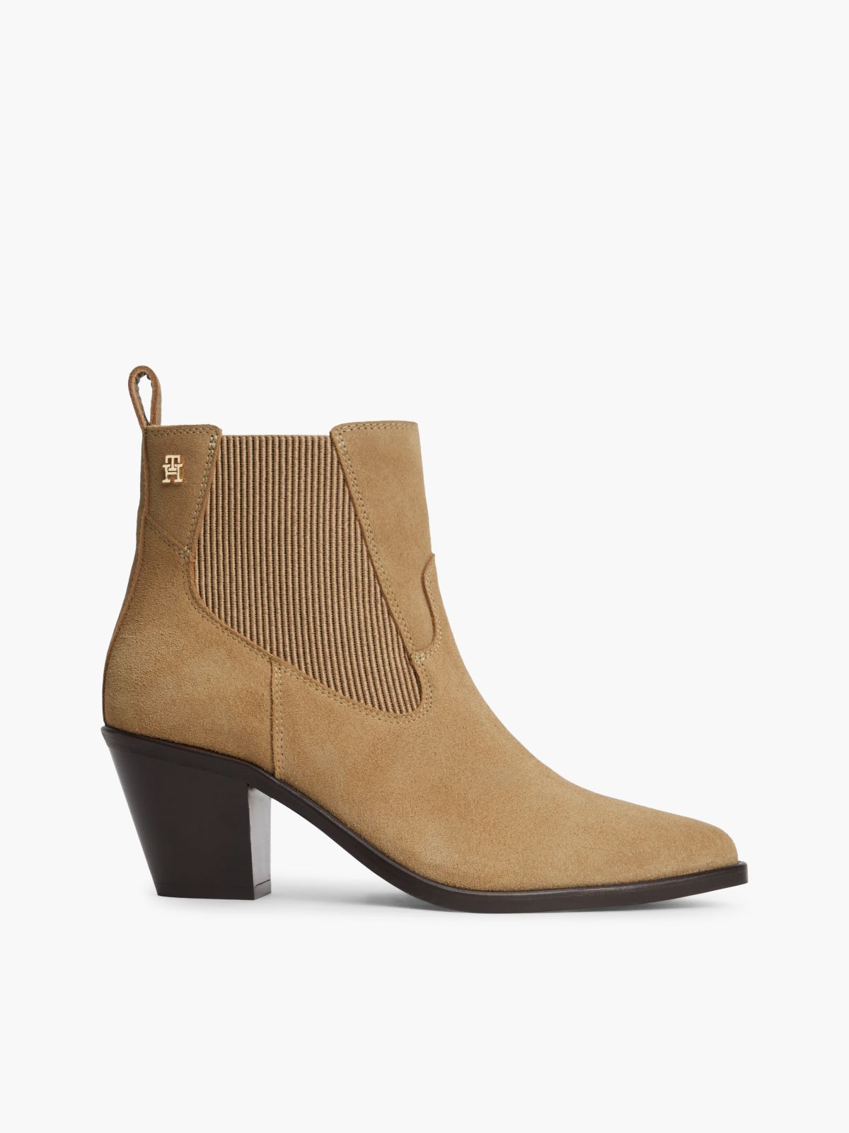 Suede Western Chelsea Ankle Boot — Safari Canvas