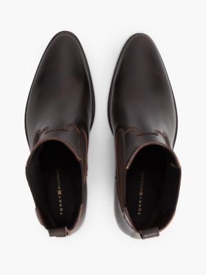 Женские ботинки Tommy Hilfiger Leather Western Chelsea Ankle Boot, цвет: Коричневый — фото 3