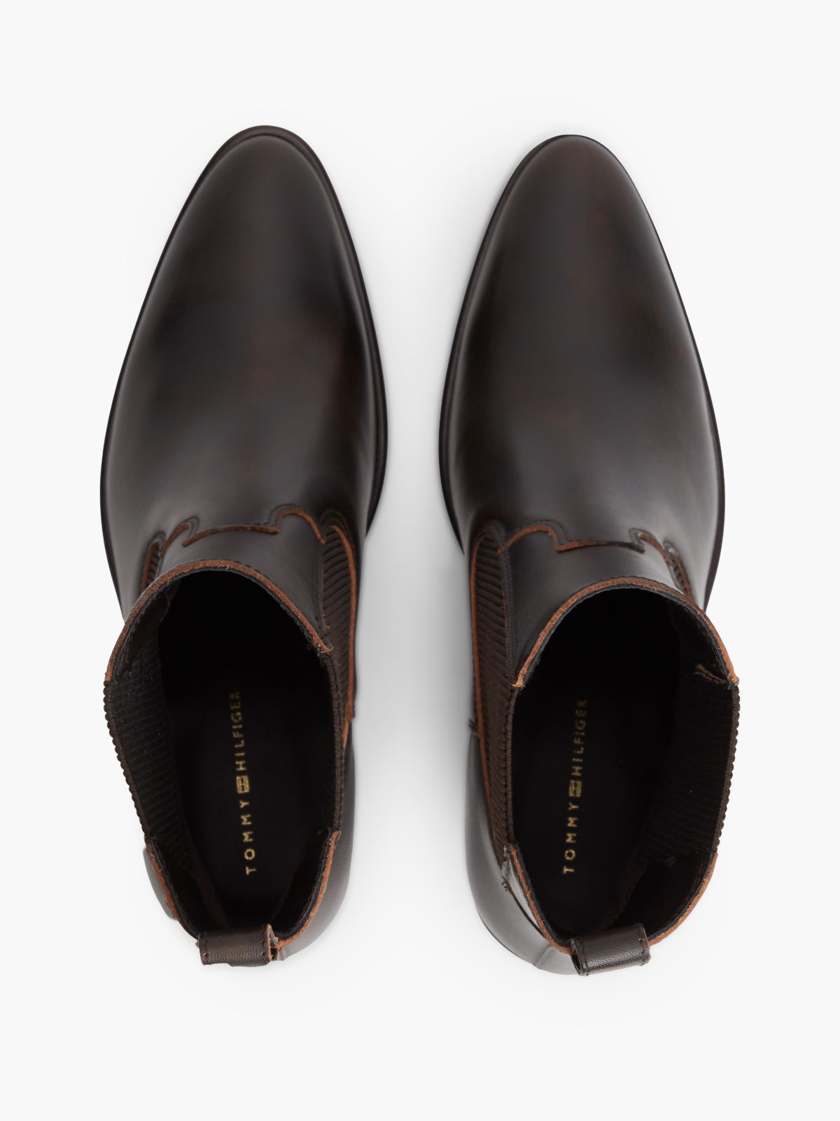 Leather Western Chelsea Ankle Boot — Brushed Brown