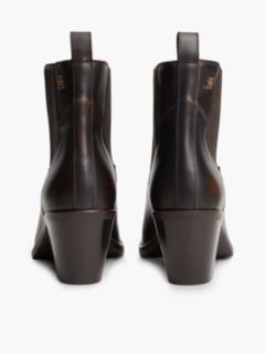 Leather Western Chelsea Ankle Boot — Brushed Brown 4