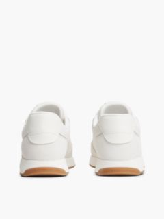 Monogram-Embossed Suede Runner Sneaker — Ecru 4