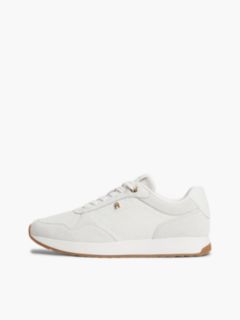 Monogram-Embossed Suede Runner Sneaker — Ecru 7