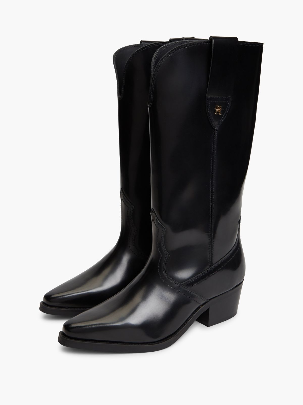 Leather Western Boot — Black