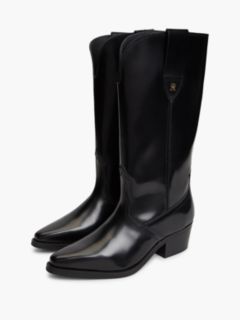 Leather Western Boot — Black 2