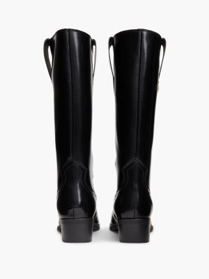 Женские ботинки Tommy Hilfiger Leather Western Boot, цвет: Чёрный — фото 4
